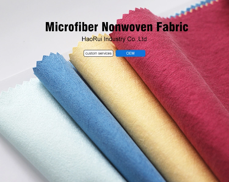 Pure Physical Structure Without Any Coating and Chemical Reprocessing Microfiber Nonwoven Fabric
