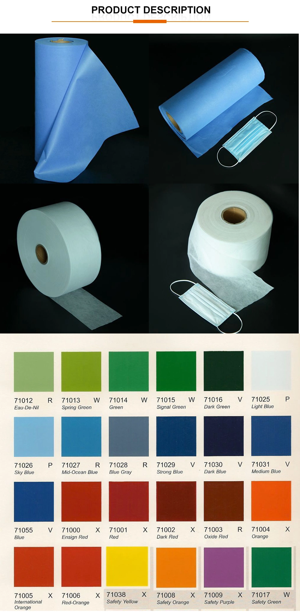 Polypropylene Spunbond Non Woven Fabric Rolls with 100% Polypropylene