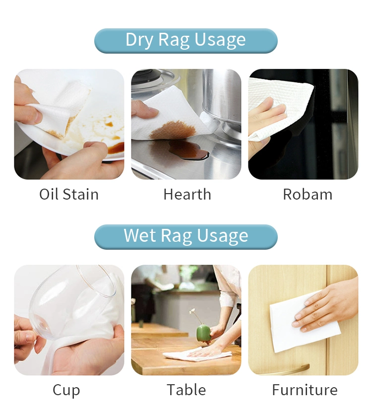 Printed Microfiber Cleaning Towel Reusable Professional Disposable Household Lazy Wiping Rags Kitchen Dry Tissue Household Cleaning Washing Disposable Rag Wipe