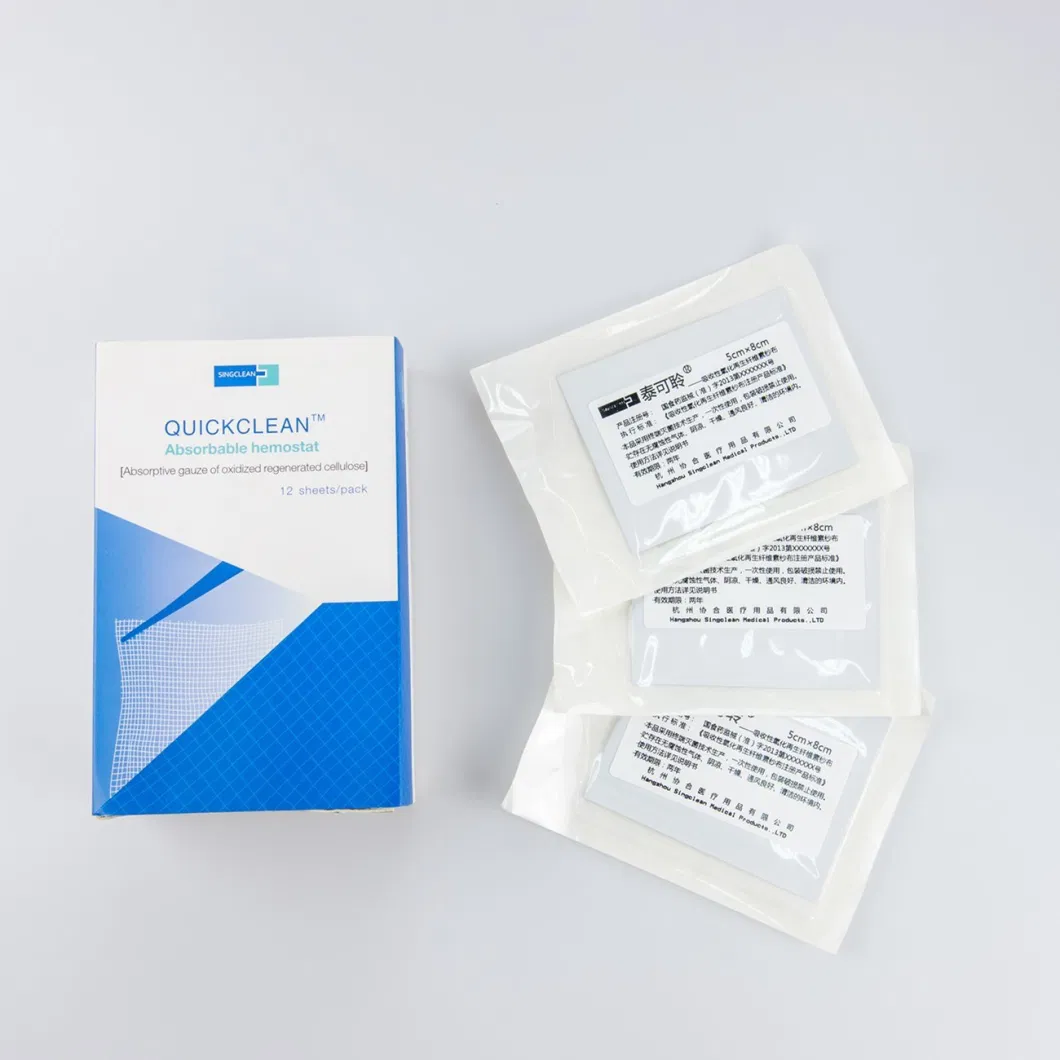 Various Surgical Procedures Wound Care Bandage Absorbable Hemostatic Gauze for Hemostasis