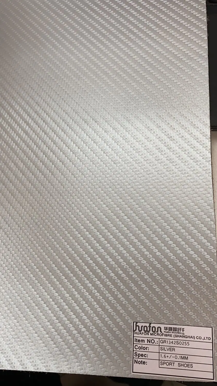 PU Nonwoven Synthetic Leather Carbon Fiber Design Microfiber