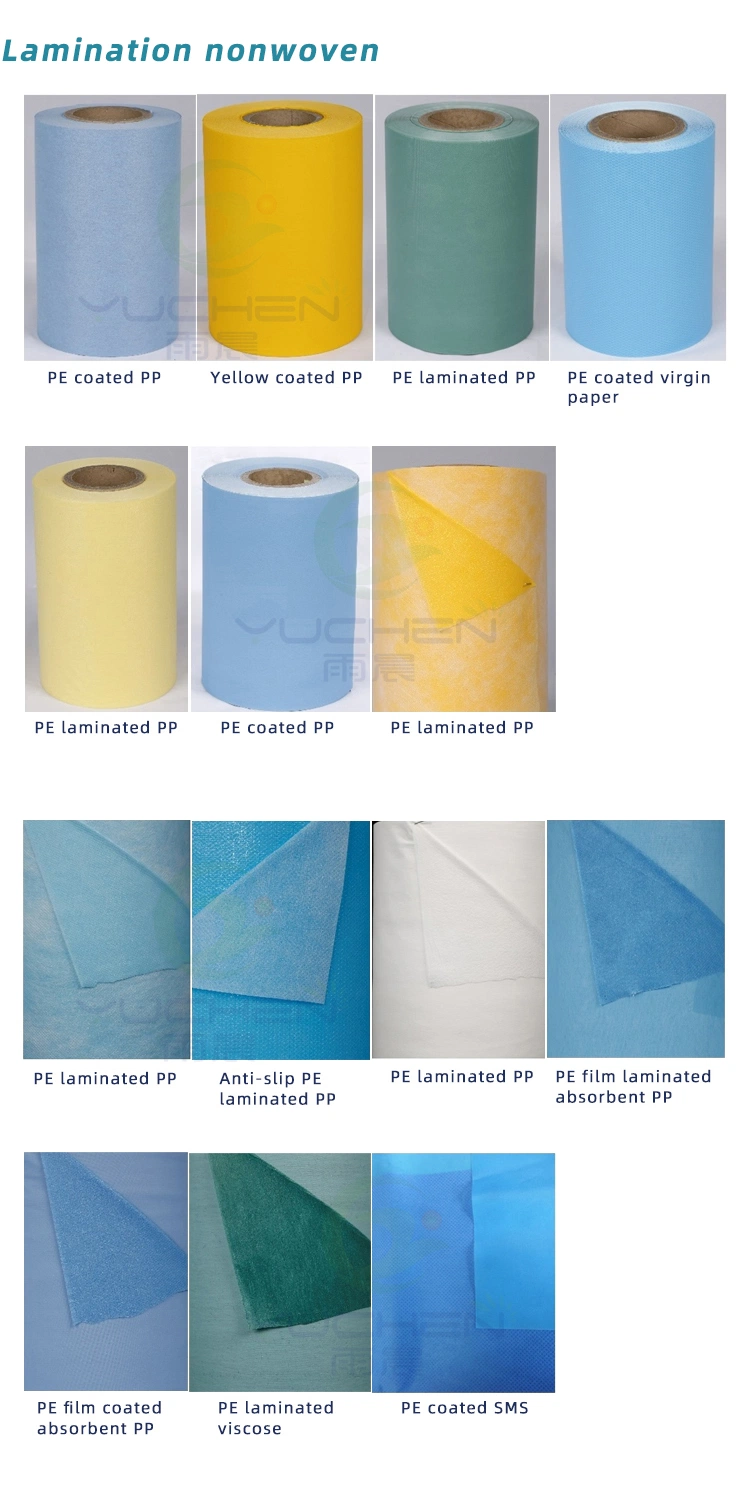 PE Laminated Spunlace Nonwoven Fabric for Surgical Drape/Gwon/Pack